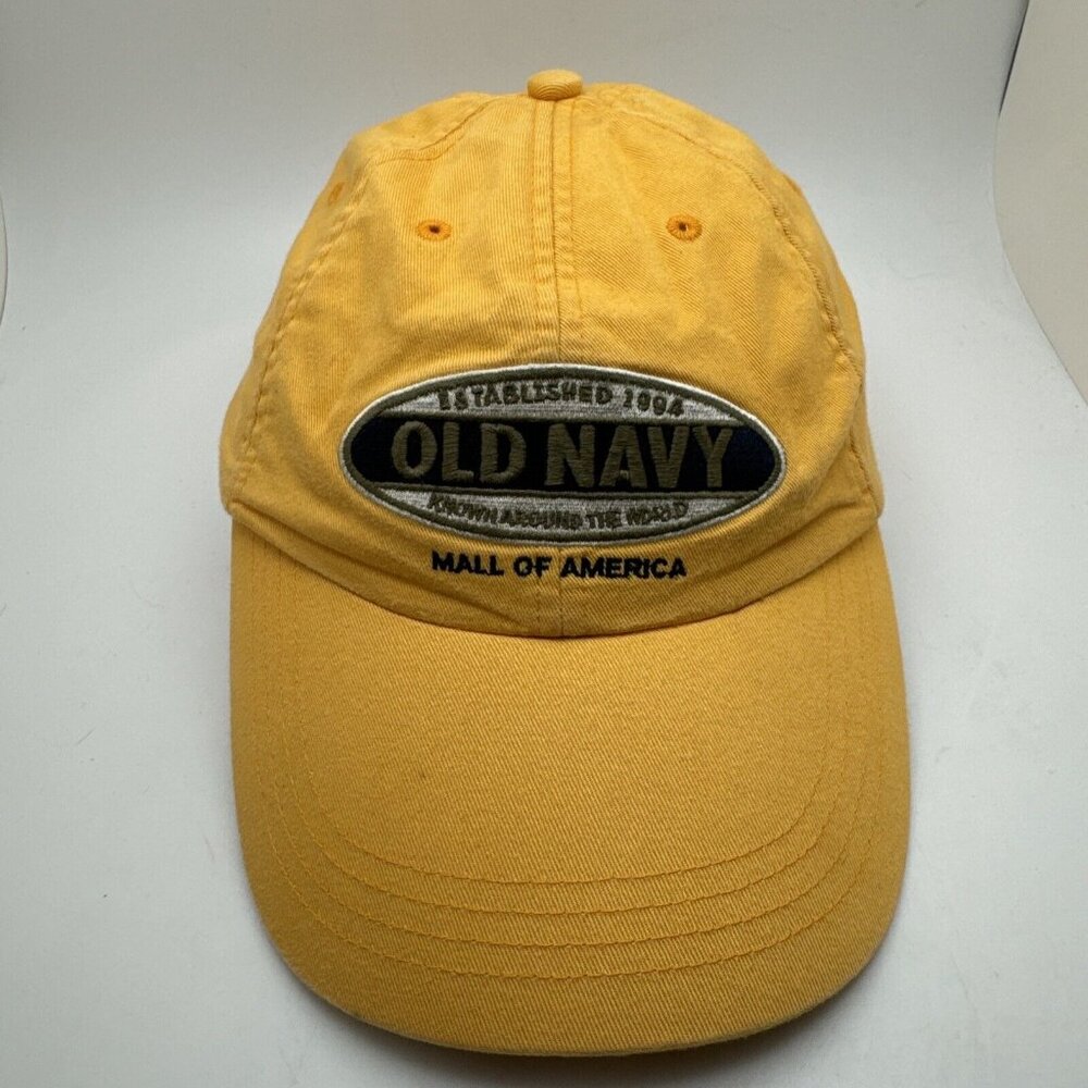 Vintage Old Navy Trademark Hat Mustard Color S/M Adjustable
